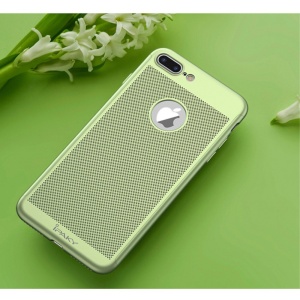 Husa Apple iPhone 7 Plus IPAKY Full Cover 360 Air cu Gauri Verde + Folie Sticla - Img 2