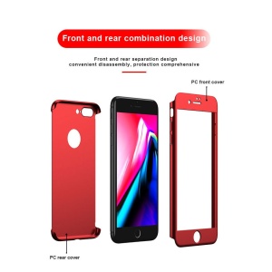 Husa Apple iPhone 8 Plus IPAKY Full Cover 360 Rosu + Folie Cadou - Img 4