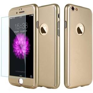 Husa Apple iPhone SE 2020, Full Cover 360, Auriu + Folie de protectie - Img 2