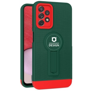 Husa Armor Design cu Stand pentru Apple iPhone 11 Pro Max, Verde/Rosu, Suport Auto Magnetic, Wireless Charge, Protectie Antisoc, Flippy