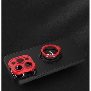 Husa de protectie Eagle eye pentru Apple iPhone 14, Rezistenta la socuri, Protectie camera, Cu inel de prindere magnetic negru, rosu, Negru - Img 3
