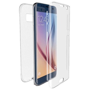 Husa de protectie Flippy® pentru Samsung A7 2017 Full Tpu 360 V2 Transparent cu margini albe - Img 4