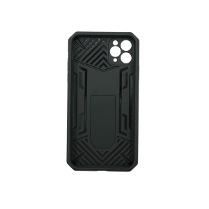 Husa de protectie Flippy compatibila cu Apple iPhone 11 Defender Model 4 cu suport, Negru - Img 2