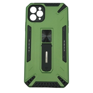Husa de protectie Flippy compatibila cu Apple iPhone 11 Defender Model 4 cu suport, Verde deschis - Img 1