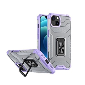 Husa de protectie Flippy compatibila cu Apple iPhone 13 Acrylic Armor cu suport Mov - Img 1