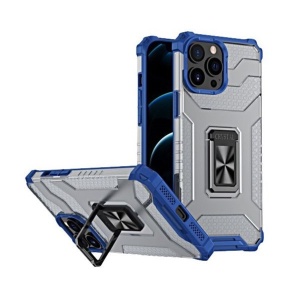 Husa de protectie Flippy compatibila cu Apple iPhone 13 Pro Max Acrylic Armor cu suport Albastru - Img 1