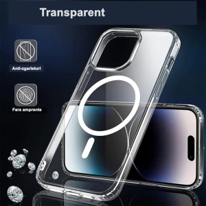 Husa de protectie Flippy compatibila cu Apple iPhone 15 Plus, MagSafe Blister, gaura mare camera, transparenta - Img 2