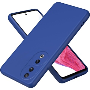 Husa de Protectie, Flippy, pentru Honor 90, Liquid Silicone, cu Microfibra pe Interior, Protectie Antisoc, Compatibil Incarcare Wireless, Albastru - Img 1