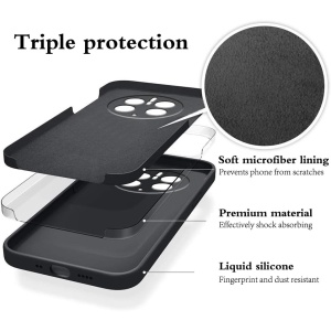 Husa de Protectie, Flippy, pentru Huawei Mate 50 Pro, Liquid Silicone, cu Microfibra pe Interior, Protectie Antisoc, Compatibil Incarcare Wireless, Negru - Img 12