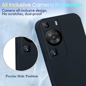 Husa de Protectie, Flippy, pentru Huawei P60 Pro, Liquid Silicone, cu Microfibra pe Interior, Protectie Antisoc, Compatibil Incarcare Wireless, Negru - Img 2