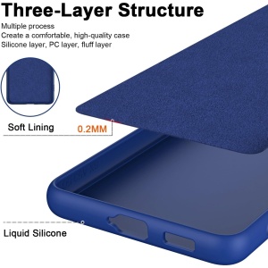 Husa de Protectie, Flippy, pentru Realme 11 Pro Plus, Liquid Silicone, cu Microfibra pe Interior, Protectie Antisoc, Compatibil Incarcare Wireless, Albastru - Img 3