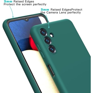 Husa de Protectie, Flippy, pentru Samsung Galaxy A55, Liquid Silicone, cu Microfibra pe Interior, Protectie Antisoc, Compatibil Incarcare Wireless, Verde - Img 6