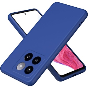 Husa de Protectie, Flippy, pentru Xiaomi 14, Liquid Silicone, cu Microfibra pe Interior, Protectie Antisoc, Compatibil Incarcare Wireless, Albastru - Img 1