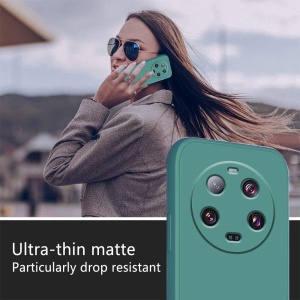Husa de Protectie, Flippy, pentru Xiaomi 14 Ultra, Liquid Silicone, cu Microfibra pe Interior, Protectie Antisoc, Compatibil Incarcare Wireless, Verde - Img 6