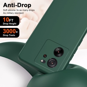 Husa de Protectie, Flippy, pentru Xiaomi Redmi 13T, Liquid Silicone, cu Microfibra pe Interior, Protectie Antisoc, Compatibil Incarcare Wireless, Verde - Img 5