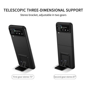 Husa de protectie Flippy, Pliere Tridimensionala, Multifunctionala, PC, pentru Samsung Galaxy Z Flip 3 , Negru - Img 5