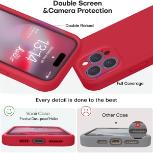 Husa de Protectie Matte TPU, Flippy, pentru Apple iPhone 16 Pro Max, Protectie Camera, Antisoc, Antizgariere, Antialunecare, Acoperire Completa, Rosu - Img 4