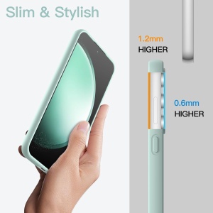 Husa de Protectie Matte TPU, Flippy, pentru Samsung Galaxy S23 FE 5G, Protectie Camera, Antisoc, Antizgariere, Antialunecare, Acoperire Completa, Verde - Img 5
