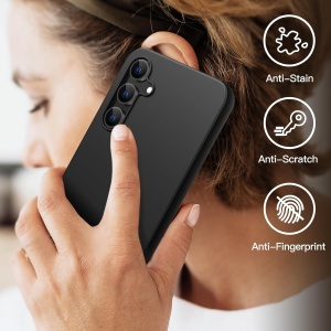Husa de Protectie Matte TPU, Flippy, pentru Samsung Galaxy S24 FE, Protectie Camera, Antisoc, Antizgariere, Antialunecare, Acoperire Completa, Negru - Img 2