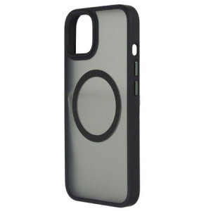 Husa MagSafe pentru Apple iPhone 11, Full Cover, Frosted Acrylic Color Big Hole, Magnetica, Incarcare Wireless, Flippy, Negru - Img 5