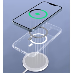 Husa MagSafe Silicone pentru iPhone 14, Flippy, Transparenta - Img 5