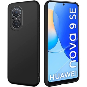 Husa Matte TPU pentru Huawei NOVA 9 SE, Flippy, Silicon Slim, Protectie Antisoc, Negru - Img 1