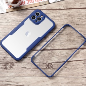 Husa Max Defence pentru iPhone 11 Pro Max 11, Bumper Albastru, Fata Dubla Transparenta, Protectie Antisoc Full 360 ( fata, spate, margini ), Flippy - Img 4