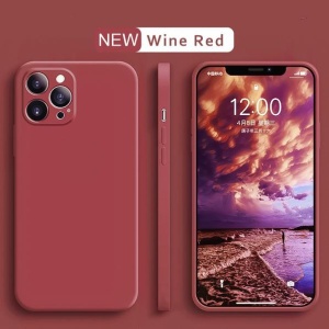 Husa pentru Apple iPhone 14 Flippy, Liquid Silicone, cu Microfibra pe interior, Protectie Antisoc, Wine red, Claret - Img 5