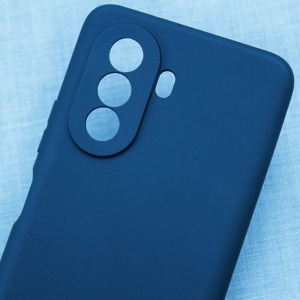 Husa pentru Huawei Huawei Y90, Flippy, Liquid Silicone, cu Microfibra pe interior, Protectie Antisoc, Albastru Inchis - Img 3