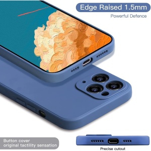 Husa protectie compatibila cu Apple iPhone 11 Pro Liquid Silicone Case Albastru inchis - Img 2