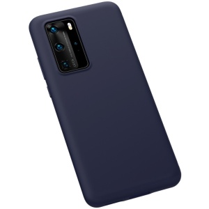 Husa protectie compatibila cu Huawei P40 Pro Liquid Silicone Case Albastru inchis - Img 8