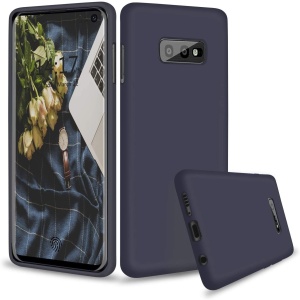 Husa protectie compatibila cu Samsung S10 E Liquid Silicone Case Albastru inchis - Img 6