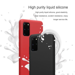 Husa protectie compatibila cu Samsung S20 Liquid Silicone Case Albastru inchis - Img 11