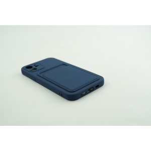 Husa protectie cu suport card compatibila cu Samsung A12 Albastru inchis - Img 4