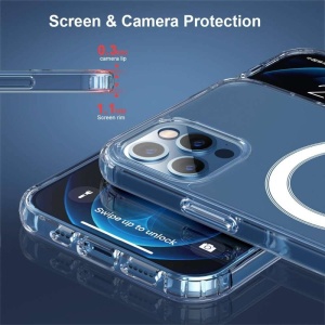 Husa protectie Flippy compatibila cu Apple iPhone 12/12 Pro Mag Safe Silicone Transparent - Img 7