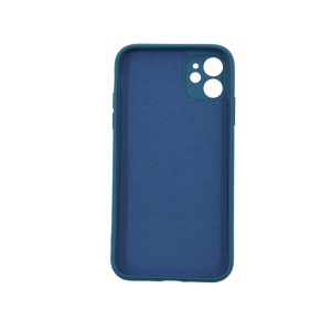 Husa protectie Flippy compatibila cu Apple iPhone 12 Mini Liquid Silicone Case Albastru inchis - Img 2