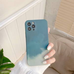 Husa protectie Flippy compatibila cu Apple iPhone 12 Mini Tpu Ombre, Verde/Alb - Img 9