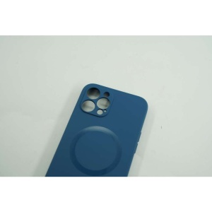 Husa protectie Flippy compatibila cu Apple iPhone 12 Pro Max Mag Safe Silicone Albastru - Img 3