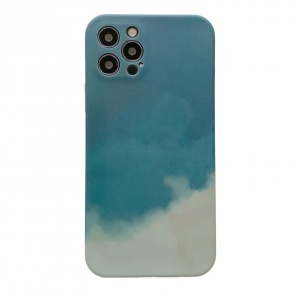 Husa protectie Flippy compatibila cu Apple iPhone 12 Pro Max Tpu Ombre, Verde/Alb - Img 1