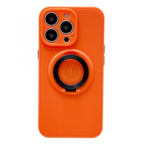 Husa protectie Flippy compatibila cu Apple iPhone 13 Mag Safe Silicone Portocaliu - Img 1