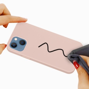Husa protectie Flippy compatibila cu Apple iPhone 13 Mini Liquid Silicone Roz - Img 4
