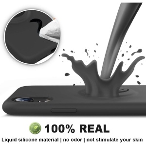 Husa protectie Flippy compatibila cu Apple iPhone XR Liquid Silicone Ring cu suport rotativ Negru - Img 6