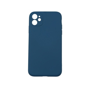 Husa protectie Flippy compatibila cu Huawei P Smart 2021 Liquid Silicone Case Albastru inchis - Img 1