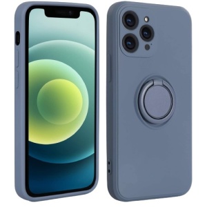 Husa protectie Flippy compatibila cu Samsung Galaxy A71 Liquid Silicone Ring cu suport rotativ Albastru deschis - Img 1