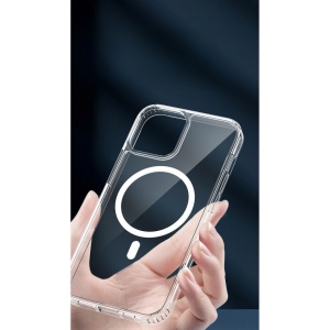 Husa protectie Flippy pentru iPhone 13 Pro Mag Safe, 2 in 1 incarcare si magnet, Silicon si Acril, Transparenta - Img 6
