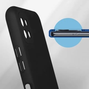 Husa protectie Flippy pentru Samsung A22 5G Liquid Silicone Negru - Img 5