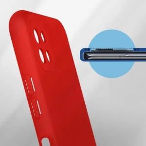 Husa protectie Flippy pentru Samsung A22 5G Liquid Silicone Rosu - Img 5