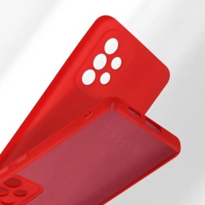Husa protectie Flippy pentru Samsung A53 5G Liquid Silicone Rosu - Img 5