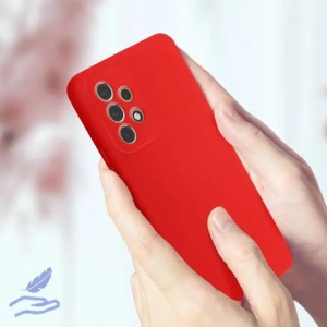 Husa protectie Flippy pentru Samsung A53 5G Liquid Silicone Rosu - Img 7