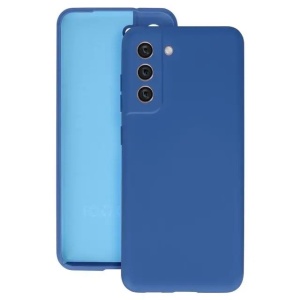 Husa protectie Flippy pentru Samsung S21 FE Liquid Silicone Albastru Inchis - Img 1